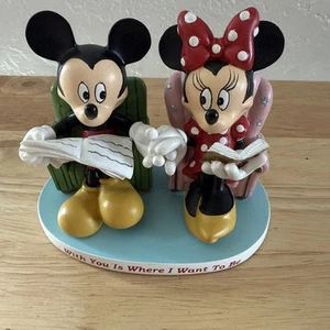 Disney Mickey & Minnie Mouse With You is Where I Wanna Be Figurine Hamilton Coll - Picture 1 of 19