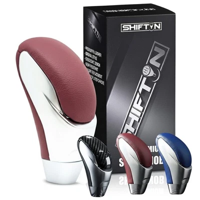 Pomo de cambio de marchas de cuero negro rojo para Mazda 3 5 6 8 CX-5 CX-7 CX-9 MX-5 Acura Foto 1 de 4