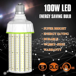 100W LED Retrofit Bulbs LED Corn Cob Light 5000K Replace 400W HID E39 Mogul Base - Picture 1 of 12