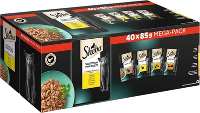 SHEBA Adult Nassfutter 40x85g,Geflügel Variation in Sauce,Katzenfutter Großpack - Bild 1 von 4