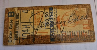 1968 Johnny Bench Signed Auto Autograph Rookie Year Ticket 8/29/1968 N Y Mets - Image 1 of 3