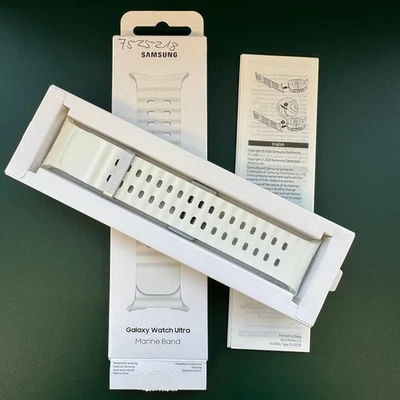 Genuine Samsung White Marine Band Strap Bracelet for Galaxy Watch Ultra - S/M/L - Image 1 of 4