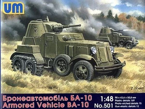 UM 1/48 501 SECONDA GUERRA MONDIALE Veicolo corazzato sovietico Armata Rossa BA-10 - Foto 1 di 1