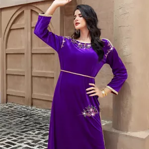 Abaya abiti lunghi donna musulmani Turchia islamici sera caftano abiti modesti arabi - Foto 1 di 11