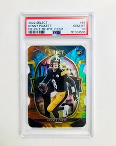 2022 Select KENNY PICKETT Concourse Die Cut Tie Dye 19/25 RC #64 PSA 10 GEM MINT - Picture 1 of 3