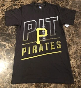 Brand New MLB Pittsburgh Pirates Men’s Black Ring Spun Soft Logo Shirt Size S - Picture 1 of 4