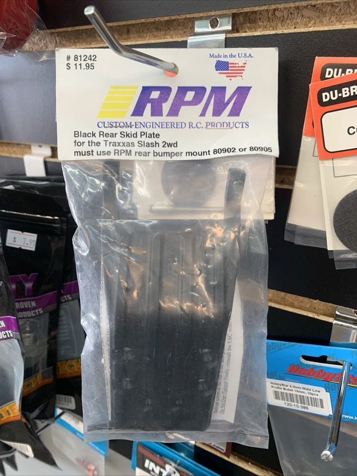 RPM Black Rear Skid Plate for Traxxas Slash 2WD - RPM81242 - Image 1 of 1