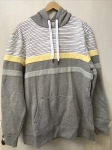 American Rag Cie Mens Color block Striped Gray Hoodie Size L Large NWT - Picture 1 of 4