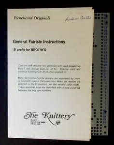 Brother Knitting Machine Punch card Man Woman Fairisle 24 Stitch Pattern Card - Picture 1 of 2