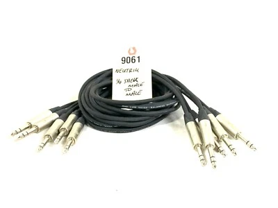 NEUTRIK 5FT ¼JACK MALE TO MALE ¼ JACK STEREO CABLE #9061 (ONE) - Image 1 of 4