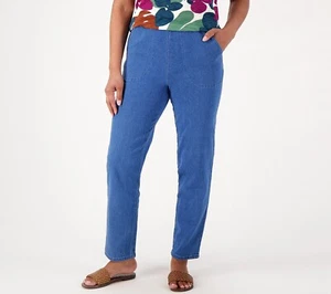 Denim & Co Damen Original Taille Stretch Regular Seitentasche Hose-Core-A600870 - Bild 1 von 24
