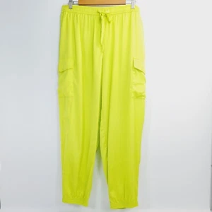 Peter Alexander Long Pants Womens Size XL Neon Yellow PJ Pyjama Silky Pockets - Picture 1 of 14