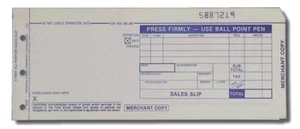 Boletas largas de venta de tarjetas de crédito de 2 piezas (paquete de 100) - Imagen 1 de 1