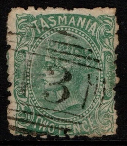 Australia Tasmania 1871 1878 2d Two Pence SG145 Used Numeral 43 - Bild 1 von 1
