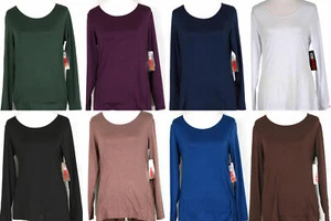 32 Degrees Heat Women's Scoop Top Long Sleeve Baselayer Lightweight S,M,L,XL,2XL - Picture 1 of 25