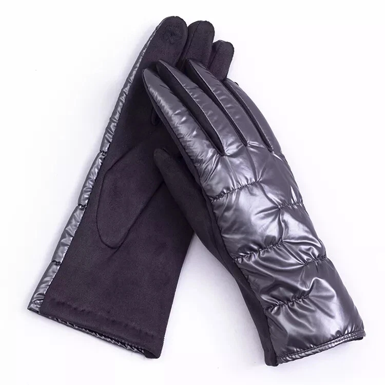Guantes acolchados para mujer | Elegante algodón polar invierno cálido pantalla táctil térmica Foto 1 de 4