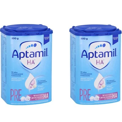2x Aptamil HA Pre Pulver  Anfangsmilch von Geburt an 2x 800 g Pulver - Bild 1 von 3