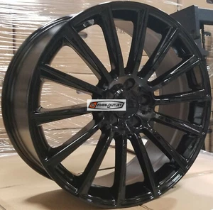 22" Twist Style Rims Black Stagger Wheels Fit Mercedes S class S550 CL CLS AMG - Picture 1 of 6