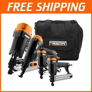 Complete Pneumatic Nailer Combo Kit with Canvas Bag - Perfect for DIY Projects - Picture 1 of 9