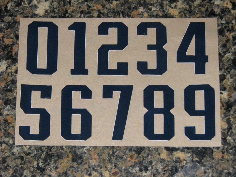 NEW ENGLAND Current Football Helmet Decals Numbers FULL Size 3M 20MIL - Image 1 of 1