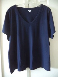 Old Navy Soft Jersey Dark Blue Navy Short Sleeve V-Neck T-Shirt XL XXL 2X 3X 4X - Picture 1 of 4