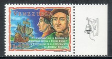VENEZUELA 1998 - COLOMBO E VESPUCCI CONGIUNTA ITALIA Bs 400 MNH**