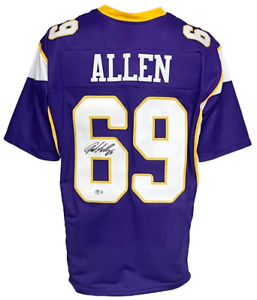 Minnesota Vikings Jared Allen Autographed Pro Style Purple Jersey BAS Authent...