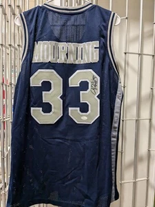 Georgetown Hoyas Alonzo Mourning #33  Signed Blue Custom Jersey JSA COA BUF - Picture 1 of 4