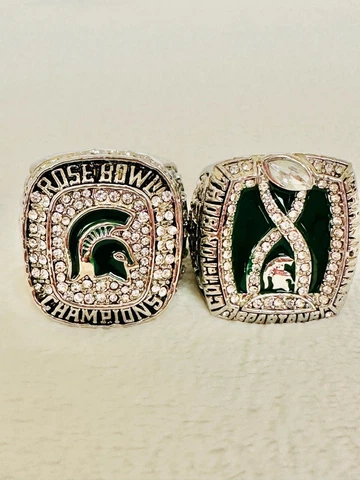 2 PCS Michigan State Spartans Championship Ring, US Ship 2013/15 Cover