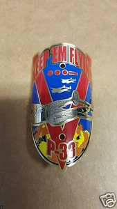 Keep Em Flying Bike Badge 1940's Custom etched brass with Nickel Plated P-38 Air - Picture 1 of 3