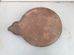 Antique Old Stone Round Bottom Floral Carving Bread Rolling Plate - Picture 1 of 7