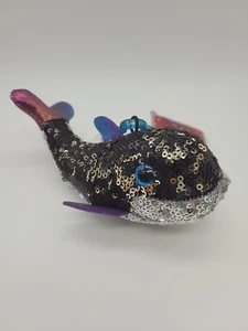 Glitzer Pailletten Wal Plüsch Schlüssel oder Taschenclip (B2) - Bild 1 von 4