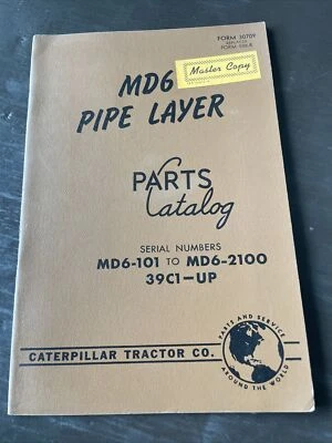 CAT Caterpillar MD6 Pipelayer Tractor Crawler Dozer Parts Manual Book Catalog - Image 1 of 3
