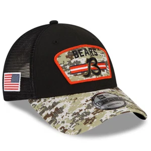 Chicago Bears New Era 2021 Salute To Service Trucker 9FORTY Snapback Hat Cap NFL - Picture 1 of 9