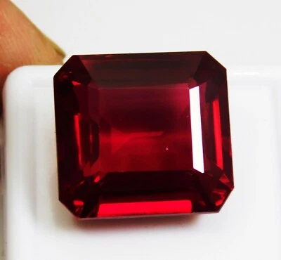Rare Almandine Garnet Emerald 29.60 Ct Certified AAA+ Natural Red Loose Gemstone - Image 1 of 4