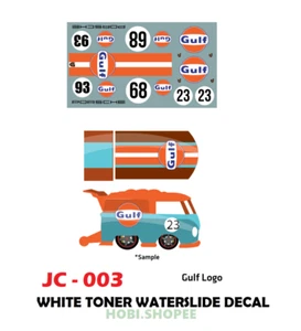 Calcomanías de tobogán acuático de tóner blanco JC-9003 para Hot Wheels personalizadas 1:64 - Imagen 1 de 5