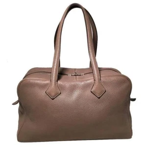 Hermes Grey Clemence Leather Victoria II 35 - Picture 1 of 9