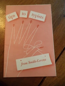 Smith - Corona Typewriter Tips to Typists Booklet Pamphlet Advertising Vintage - Picture 1 of 9