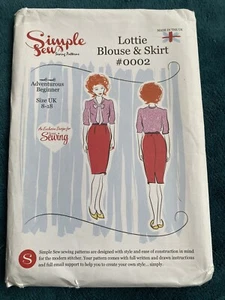 Simple Sew Lottie Blouse & Pencil Skirt Ladies Sewing Pattern UK Size 8-18 #0002 - Picture 1 of 2