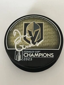 Dave Goucher Firmado Las Vegas Knights 2023 Stanley Cup Champions Hockey Puck a - Imagen 1 de 2