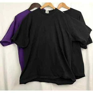 Lot of 3 VTG Pro 5 Super Heavy T-Shirts Black Purple 2XL 3 XL 100% Cotton Grunge - Picture 1 of 19