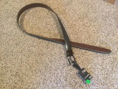 Soversa Van Heusen nueva. Sintetizado marrón/negro. Cinturón de vestir de cuero para hombre. Talla 38 #8 Foto 1 de 4