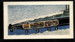 Tobacco Card, Ching,SHIPS THEIR AND WORKINGS,1961,USA Atomic Submarine Triton,#9