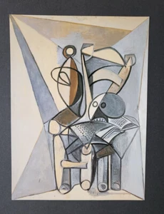 Pablo Picasso "Still Life With Skull on Chair" Mounted Offset Lithograph 1985 - Picture 1 of 3