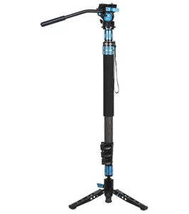 SIRUI P-424FS Carbon Fiber Camera Monopod w VA-5X Fluid Head Quick Release Plate - Picture 1 of 13