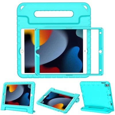 Kids Case with Screen Protector for iPad 10.2 Inch 2021/2020/2019 Turquoise - Image 1 of 4