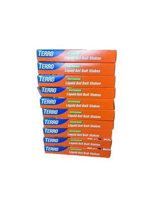 Lot of 10 TERRO Outdoor Liquid Ant Bait Stakes T1813 – 8 Stakes per Box - Image 1 of 4
