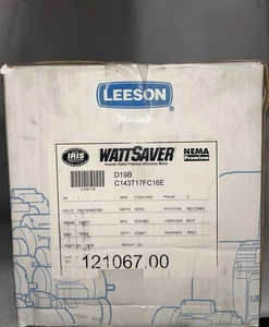 Leeson 121067.00 1HP AC Motor 1800RPM 4P 3PH E143TC 208-230/460V TEFC 60Hz - Picture 1 of 2