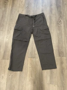 North Face Pants Mens XL Convertible Cargo Hiking Outdoor Zip Off Belted Gray - Bild 1 von 11
