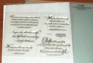 CTMH C1539 SCRAPBOOOK STATEMENTS-POETS ~ Every big dream begins..., Happiness... - Picture 1 of 2